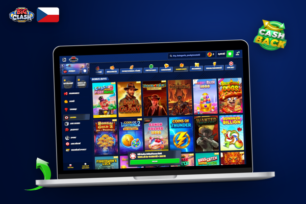 Přihlašovací obrazovka Bigclash Casino v počítači s polem pro e-mail