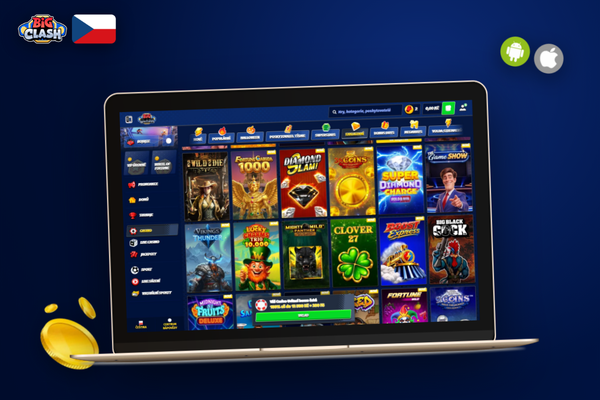 Bigclash Casino na počítači zobrazuje živé kasino s krupiérkou ve fullscreenu
