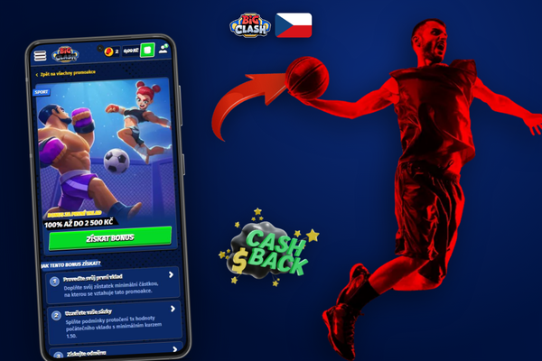 Mobilní pokladna Bigclash Casino s polem pro zadání promo kódu CZBIGC7