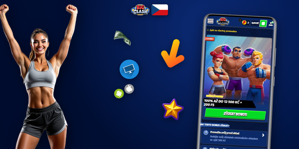 Registrační formulář Bigclash Casino s vyplněným promo kódem CZBIGC7